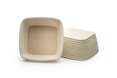 Square proofing baskets – wooden bottom